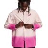 Camicia a quadri con effetto dip-dye