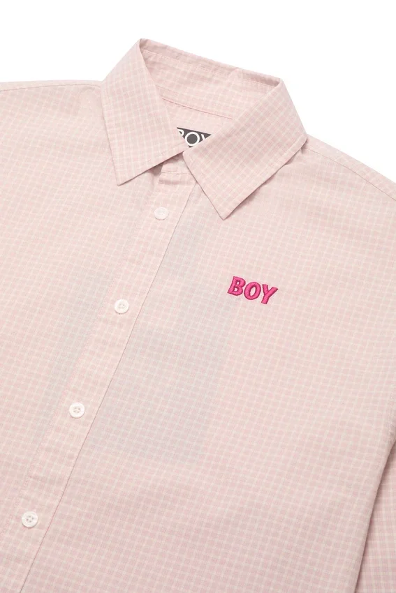 Camicia a quadri con effetto dip-dye