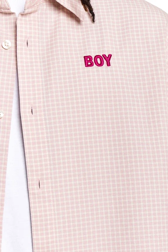 Camicia a quadri con effetto dip-dye