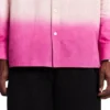 Camicia a quadri con effetto dip-dye