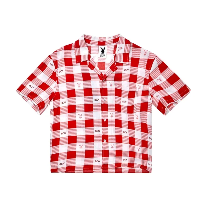 Camicia da resort Playboy x BOY Gingham Bunny