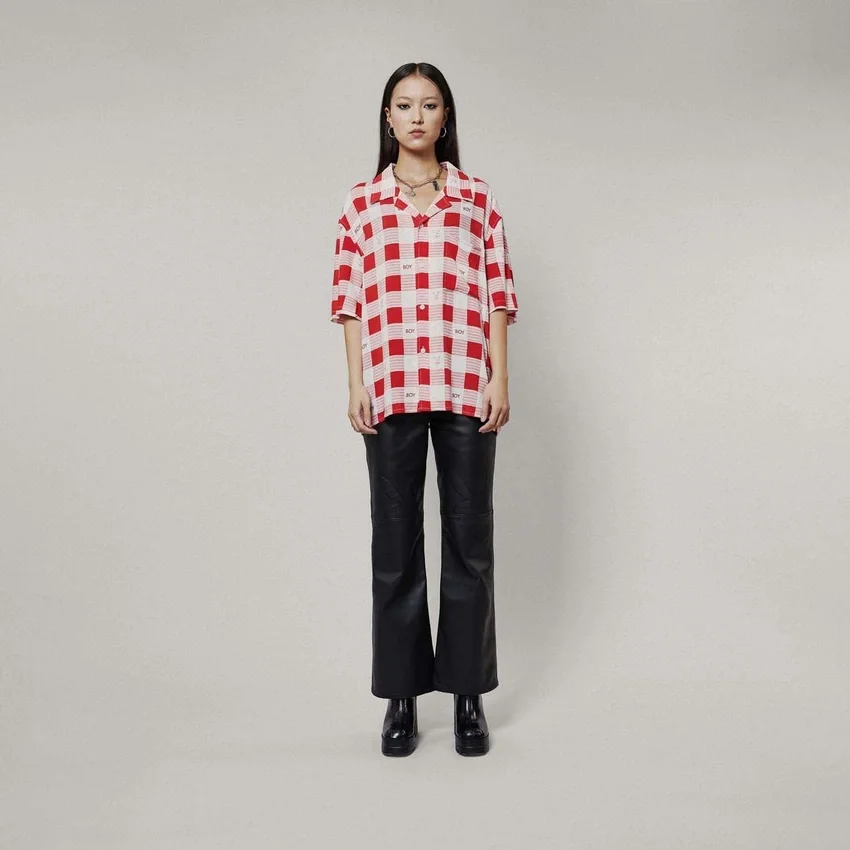 Camicia da resort Playboy x BOY Gingham Bunny