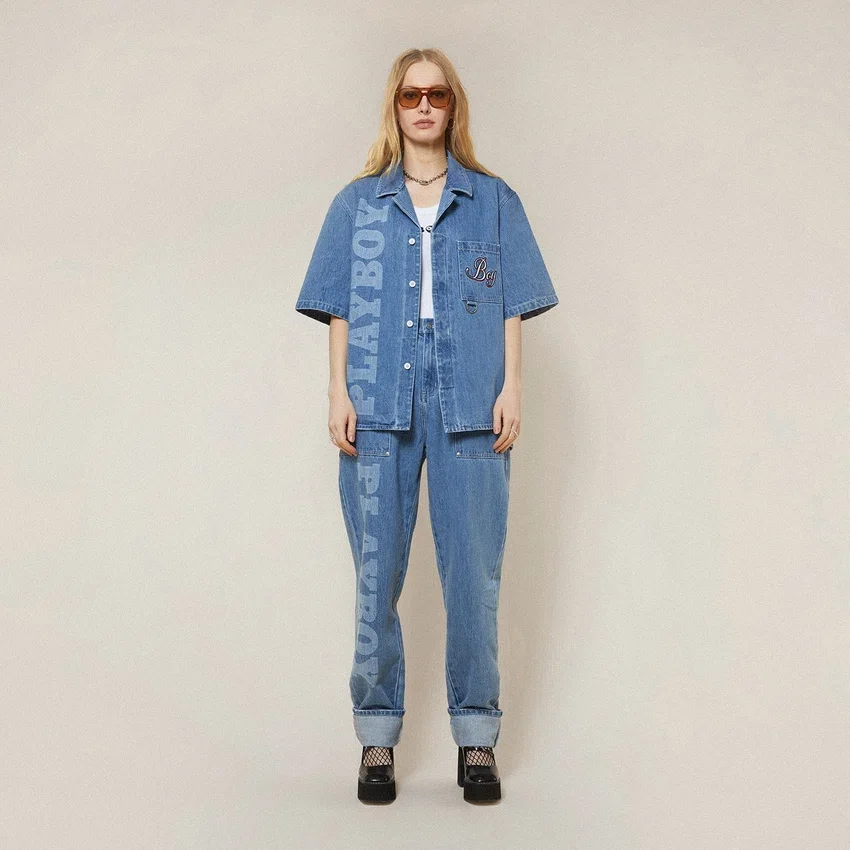 Camicia in denim Playboy x BOY Jumbo Bunny