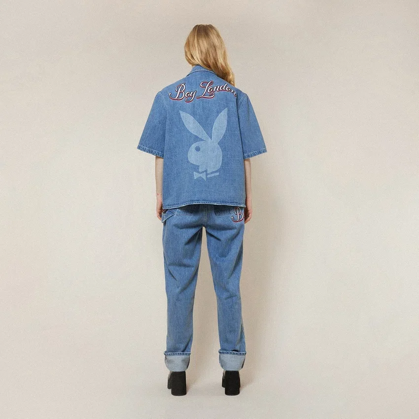 Camicia in denim Playboy x BOY Jumbo Bunny
