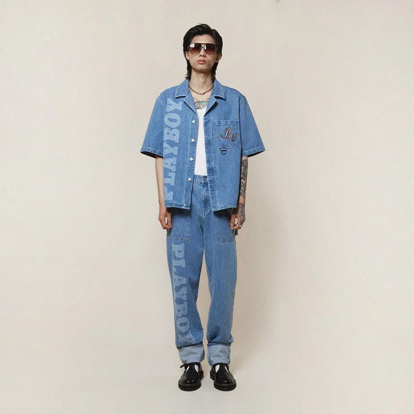 Camicia in denim Playboy x BOY Jumbo Bunny