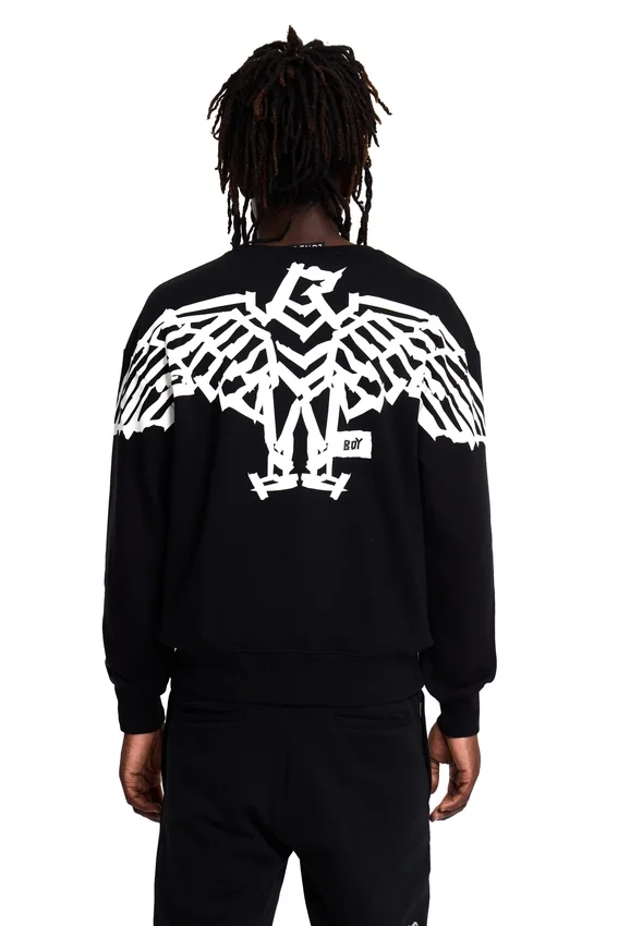 Felpa BOY con stampa “Tape Eagle” sul retro