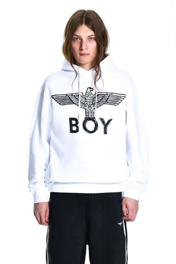 Felpa con cappuccio BOY Eagle Scribble
