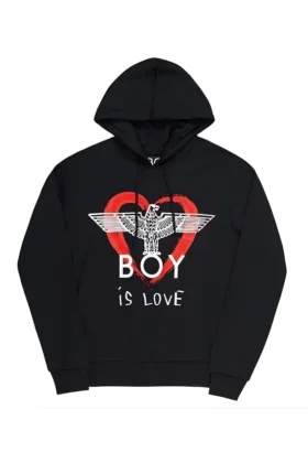 Felpa con cappuccio “Boy is Love”