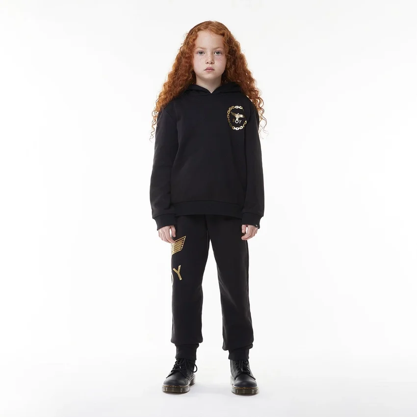 Felpa con cappuccio per bambini BOY Eagle con stampa sul retro