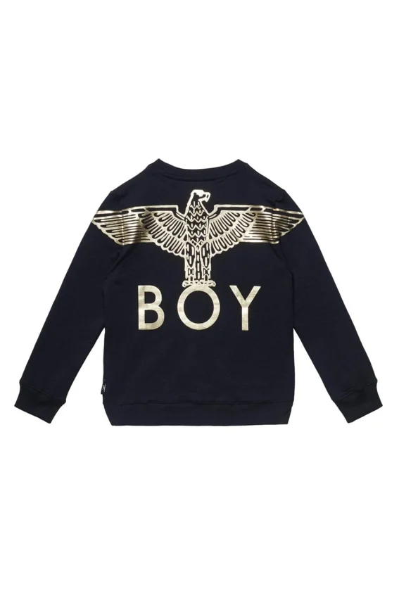 Felpa per bambini BOY con stampa Eagle sul retro