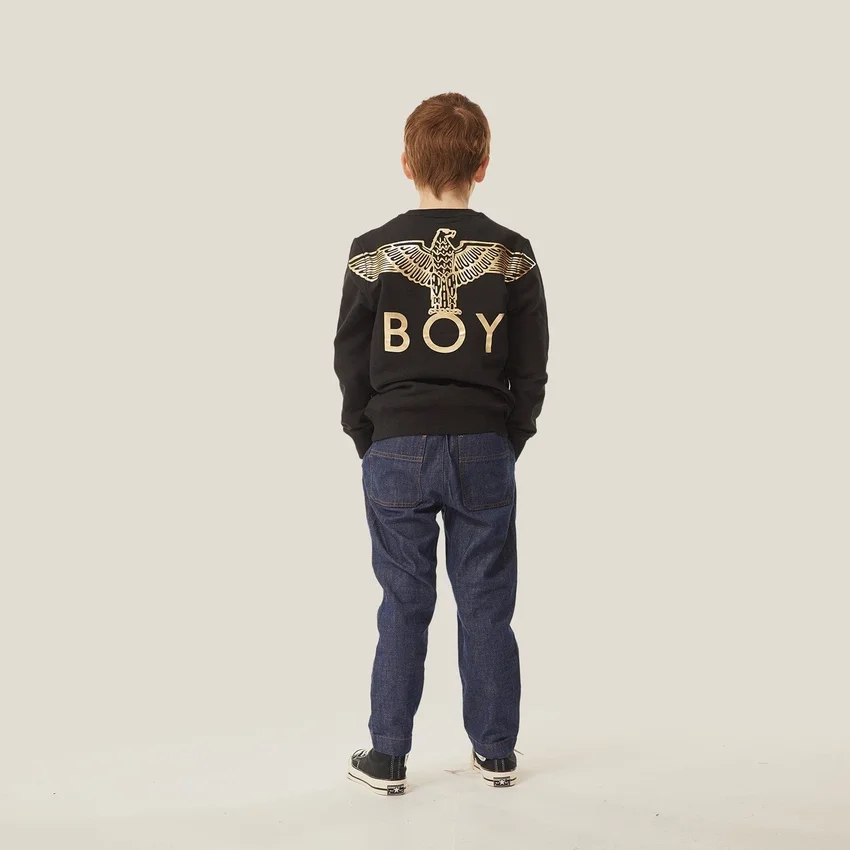 Felpa per bambini BOY con stampa Eagle sul retro