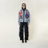 Giacca bomber “Moto Sticker” in stile varsity