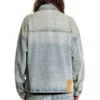 Giacca in denim con effetto consumato al laser