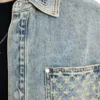 Giacca in denim con effetto consumato al laser