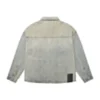 Giacca in denim con effetto consumato al laser