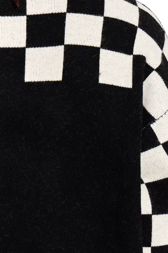 Maglia con maniche a scacchi