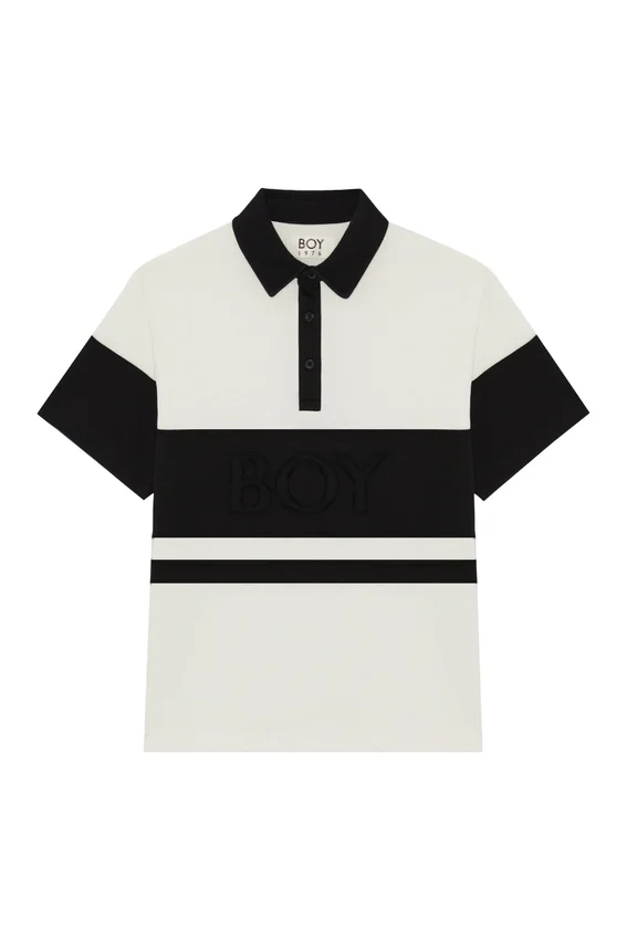 Maglia da rugby a maniche corte con strisce effetto consumato in pantaloncini