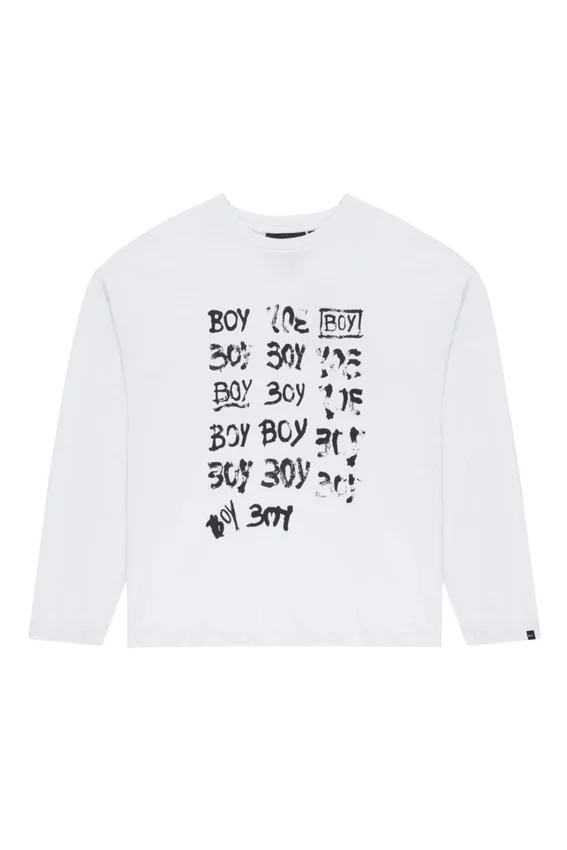 Maglietta a maniche lunghe con grafica BOY Repeat