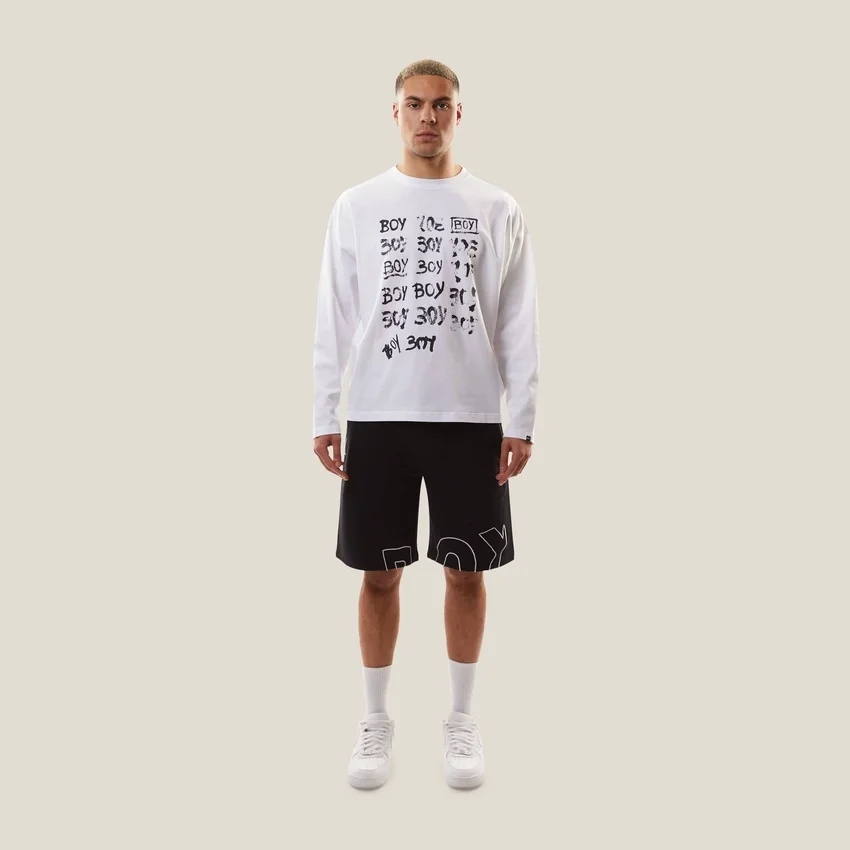 Maglietta a maniche lunghe con grafica BOY Repeat