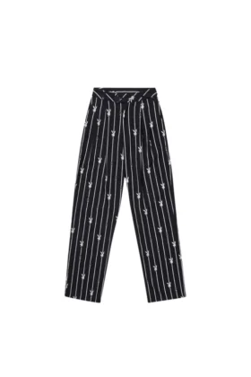 Pantaloni a righe sottili Playboy x BOY Bunny