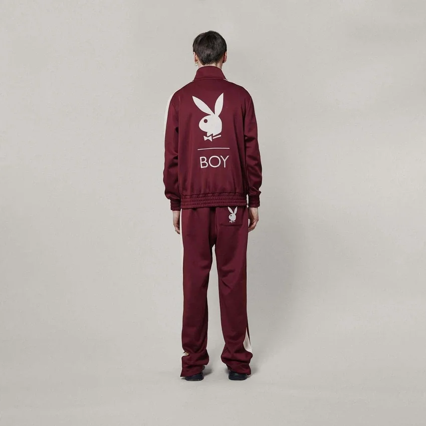 Pantaloni da tuta in nylon a gamba larga Playboy x BOY