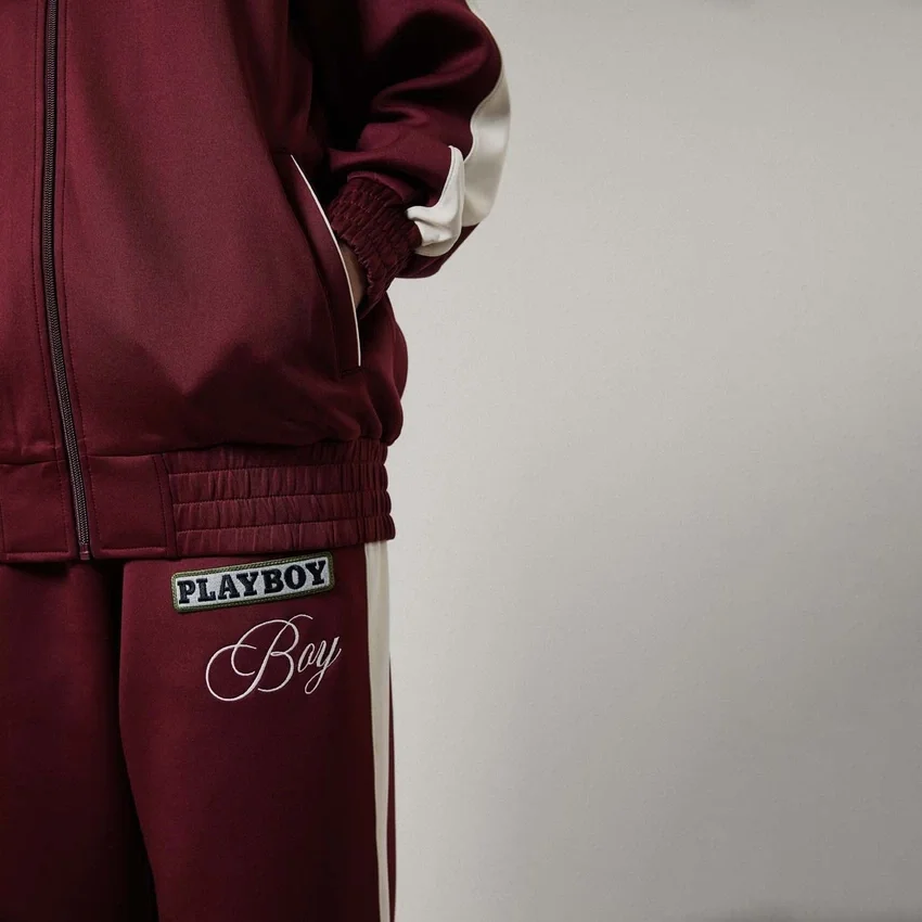 Pantaloni da tuta in nylon a gamba larga Playboy x BOY