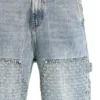 Pantaloni in denim con effetto consumato al laser