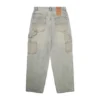 Pantaloni in denim con effetto consumato al laser