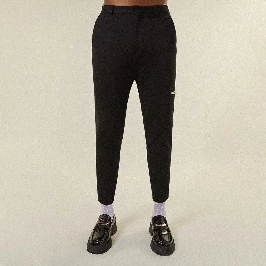 Pantaloni su misura in jersey con zip
