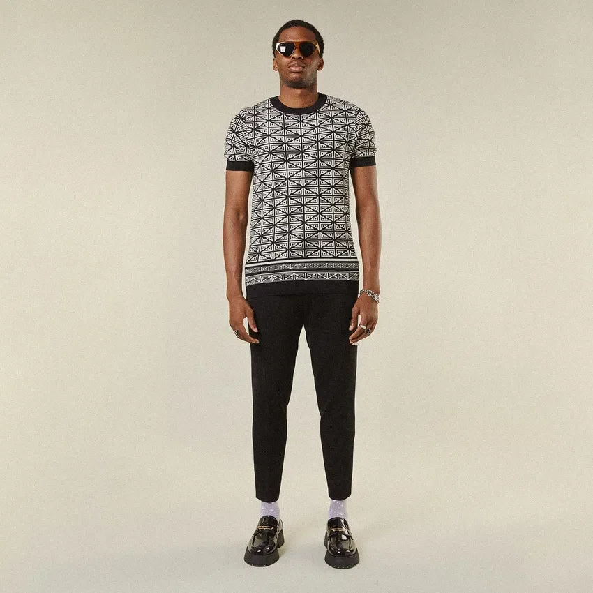 Pantaloni su misura in jersey con zip
