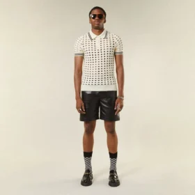 T-shirt in maglia a rete aperta