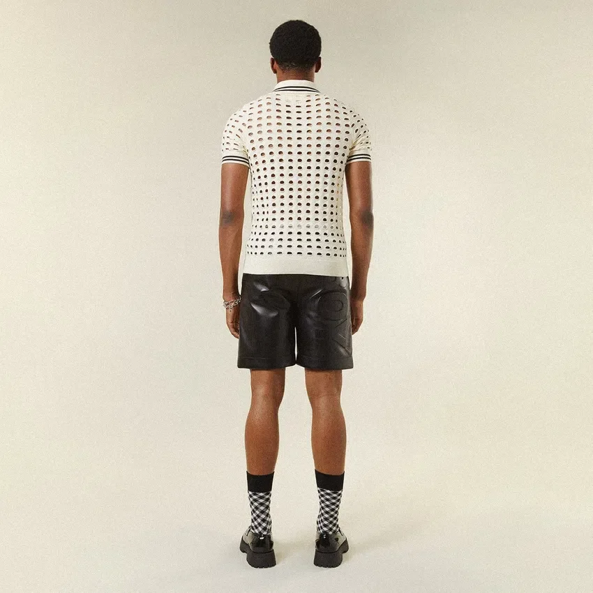 T-shirt in maglia a rete aperta