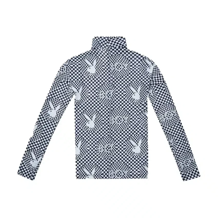 Top in rete "Vortex" a scacchiera della collezione Playboy x BOY
